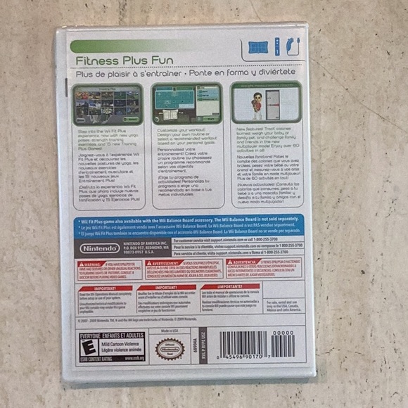 Wii Fit Plus Nintendo Wii Game New Sealed Workouts Exercises Fitness Weight Loss - Picture 2 of 8